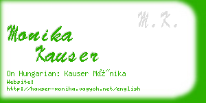 monika kauser business card